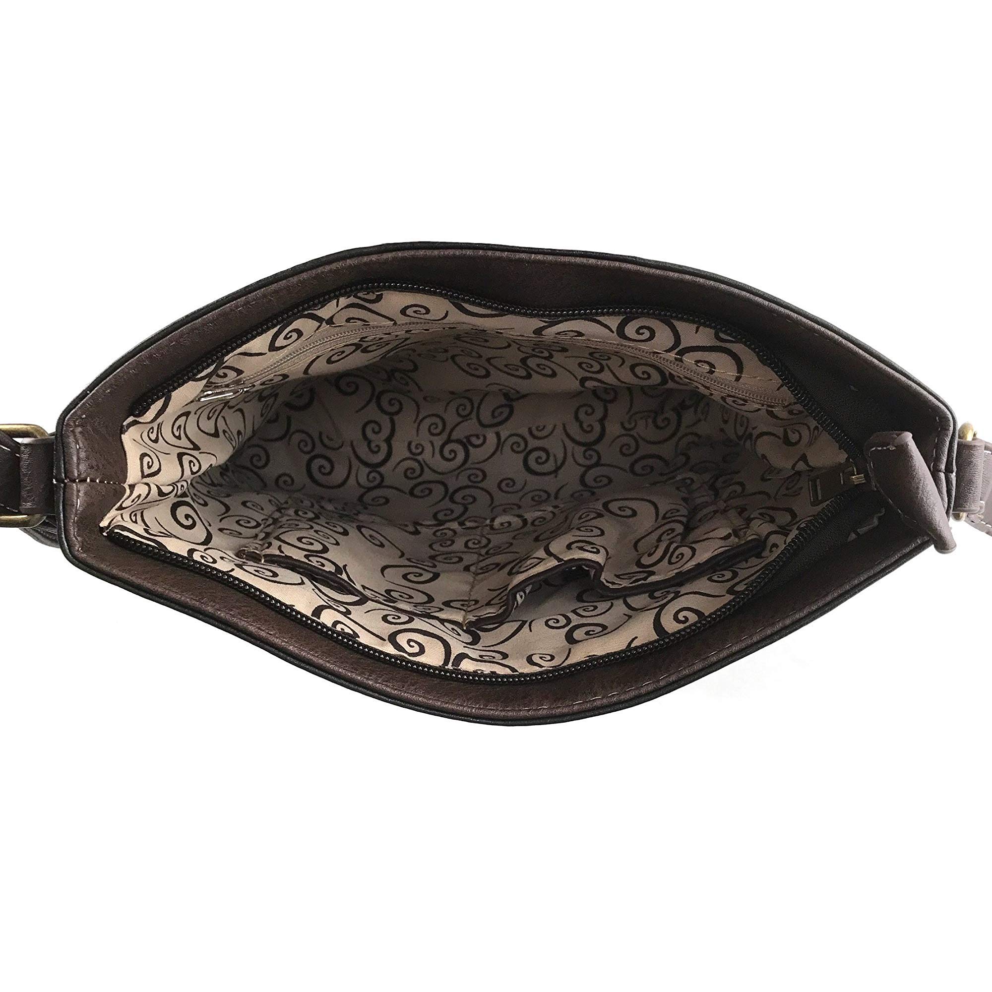 Zelris Western Style Floral Buckle Conceal Carry Crossbody Purse for Women - Perfect for Everyday Use, Travel & Casual Outings