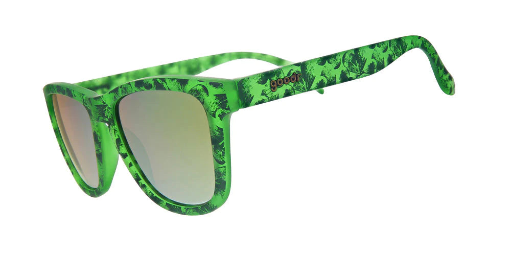 Goodr Sunglasses Clover Me in Gold - Polarized Aviator Sunglasses for Men & Women - UV Protection for Running, Cycling, and Outdoor Activities