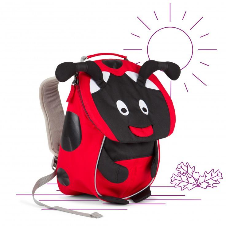Affenzahn Small Maya Ladybird Backpack for Kids - Lightweight & Waterproof School Bag for Boys & Girls - Perfect for Preschool, Daycare & Outdoor Adventures