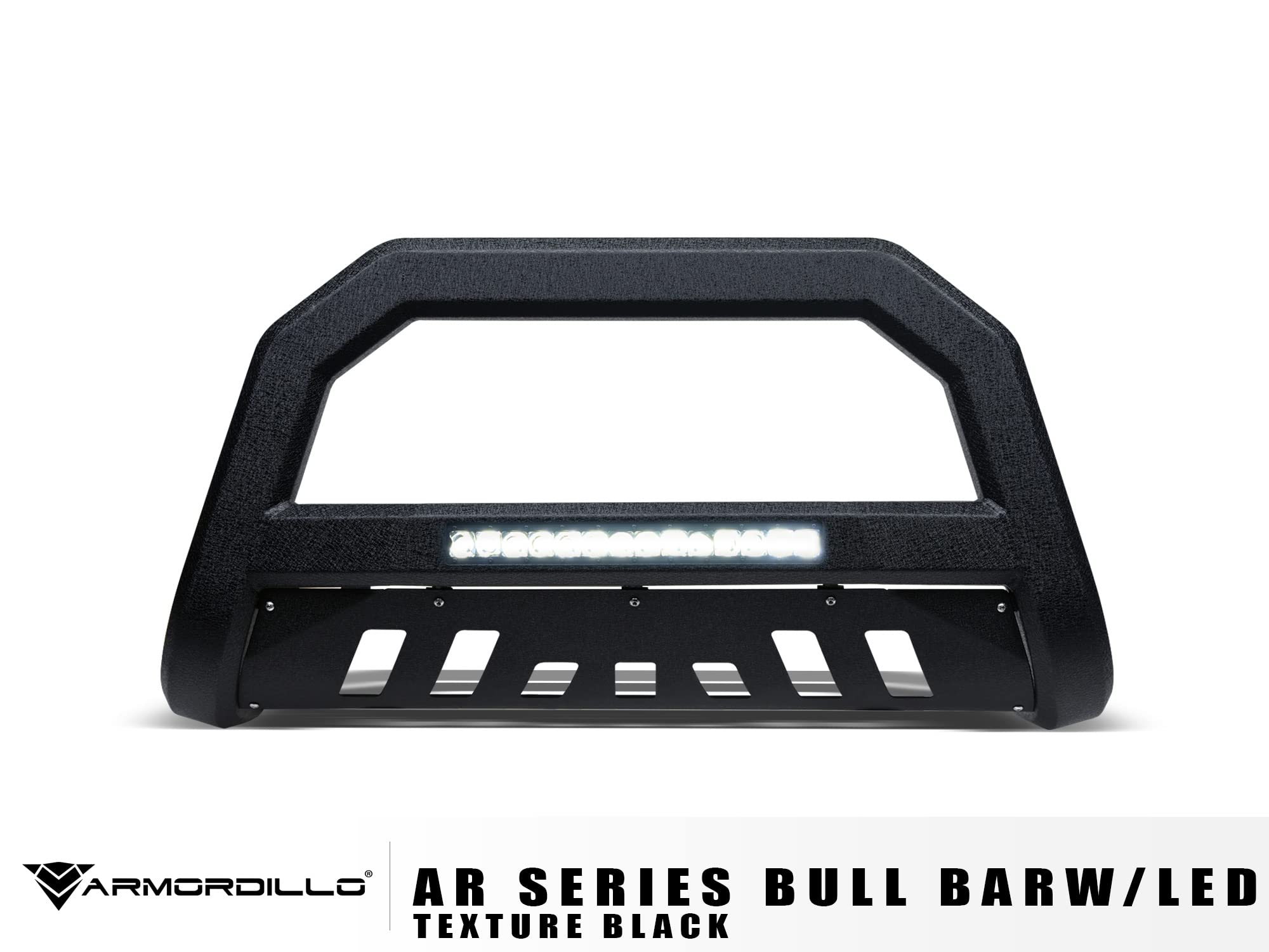 Armordillo 7180871 AR Series Aluminum Bull Bar Bumper Guard with LED Light - Textured Black for 1998-2012 Ford Ranger | Off-Road Protection & Style Upgrade for Truck Enthusiasts