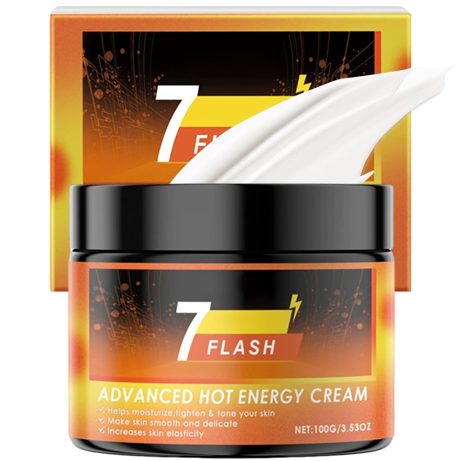 7 Days Flash Cream - Advanced Hot Sweat Cream for Moisturizing, Tightening & Skin Tone Improvement | Boosts Skin Elasticity | Body Care Lotion (1pc) | Perfect for Post-Workout Recovery & Daily Skin Rejuvenation
