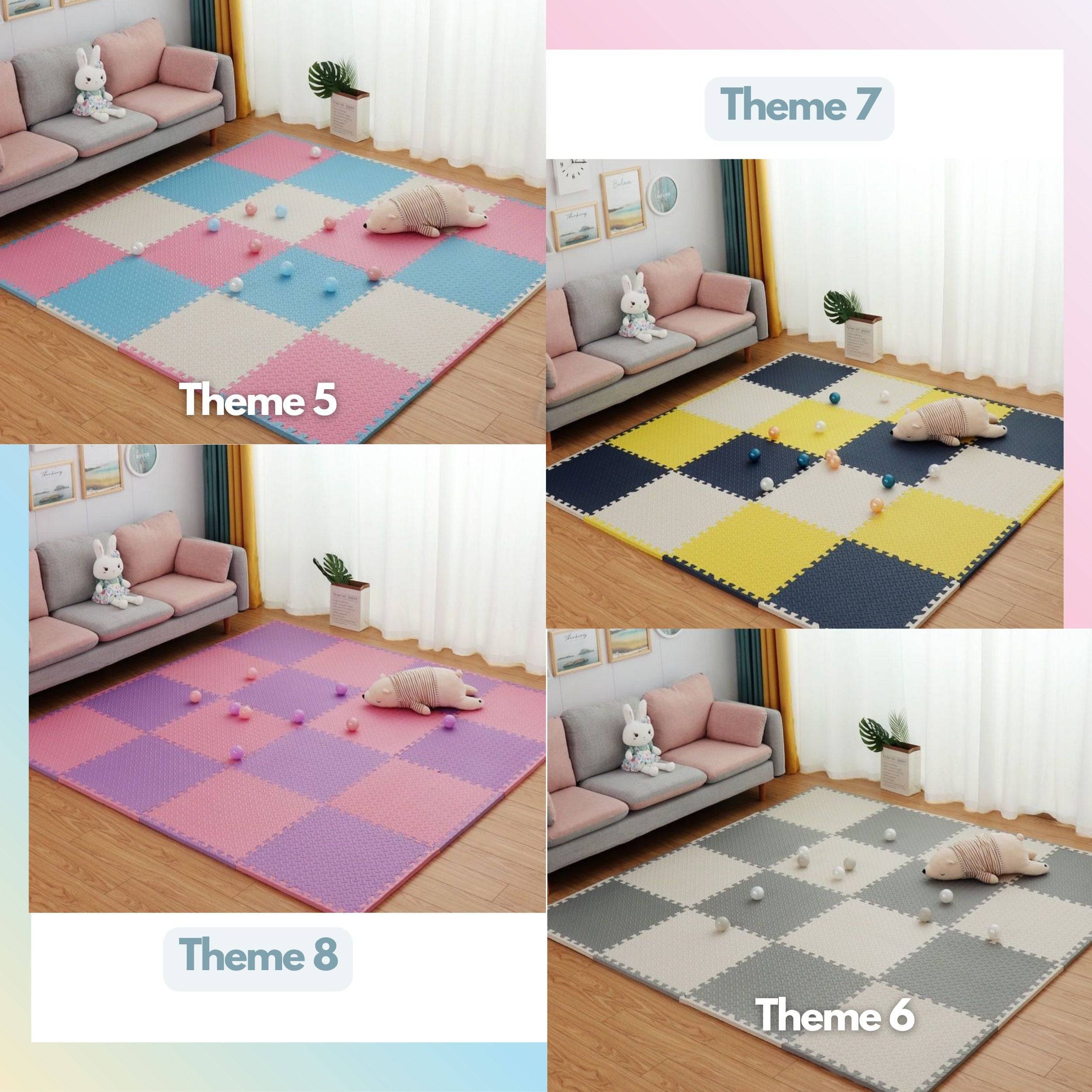 Non-Toxic Kids Foam Play Mat - Extra Thick Baby Crawling & Tummy Time Activity Mat for Infants - Soft Floor Tiles for Nursery, Daycare & Playroom (36