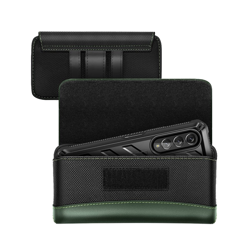 Universal Belt Clip Phone Holster for Samsung Galaxy Fold & Large Smartphones - Green | Secure & Adjustable Waistband Holder for Work, Hiking, Running & Outdoor Activities