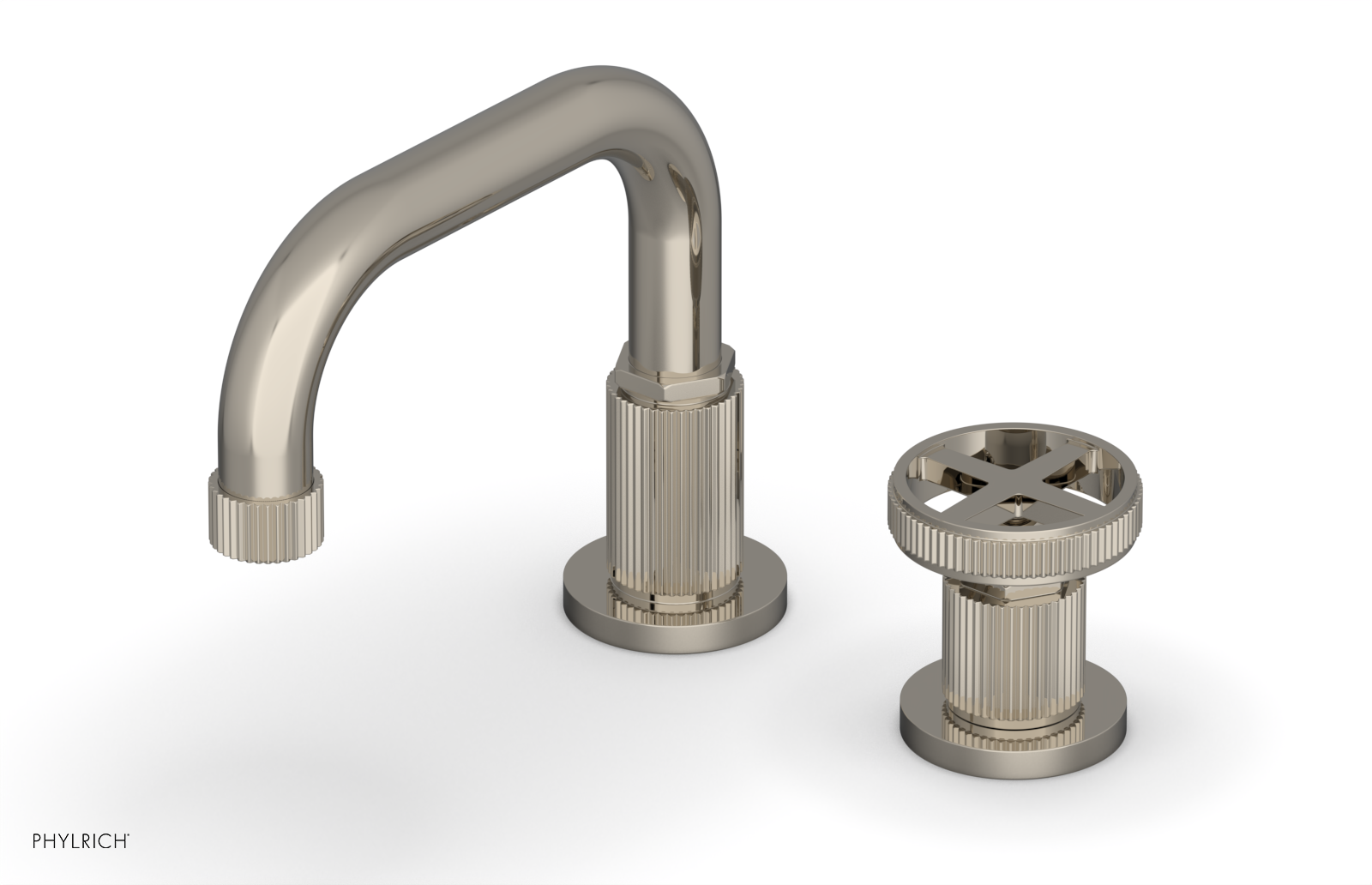 DUSTRIE Single Handle Bathroom Sink Faucet - Low Spout Design with Cross Handle (Model 370-07) - Perfect for Small Bathrooms & Powder Rooms