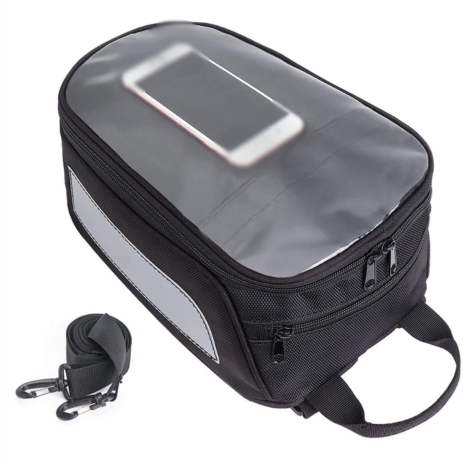 VAHLBRUCH Magnetic Motorcycle Saddlebag - Universal Oil Fuel Tank Storage Bag for Aprilia RSV100 & Other Bikes (Black) - Durable Waterproof Motorbike Holder for Travel, Commuting & Road Trips