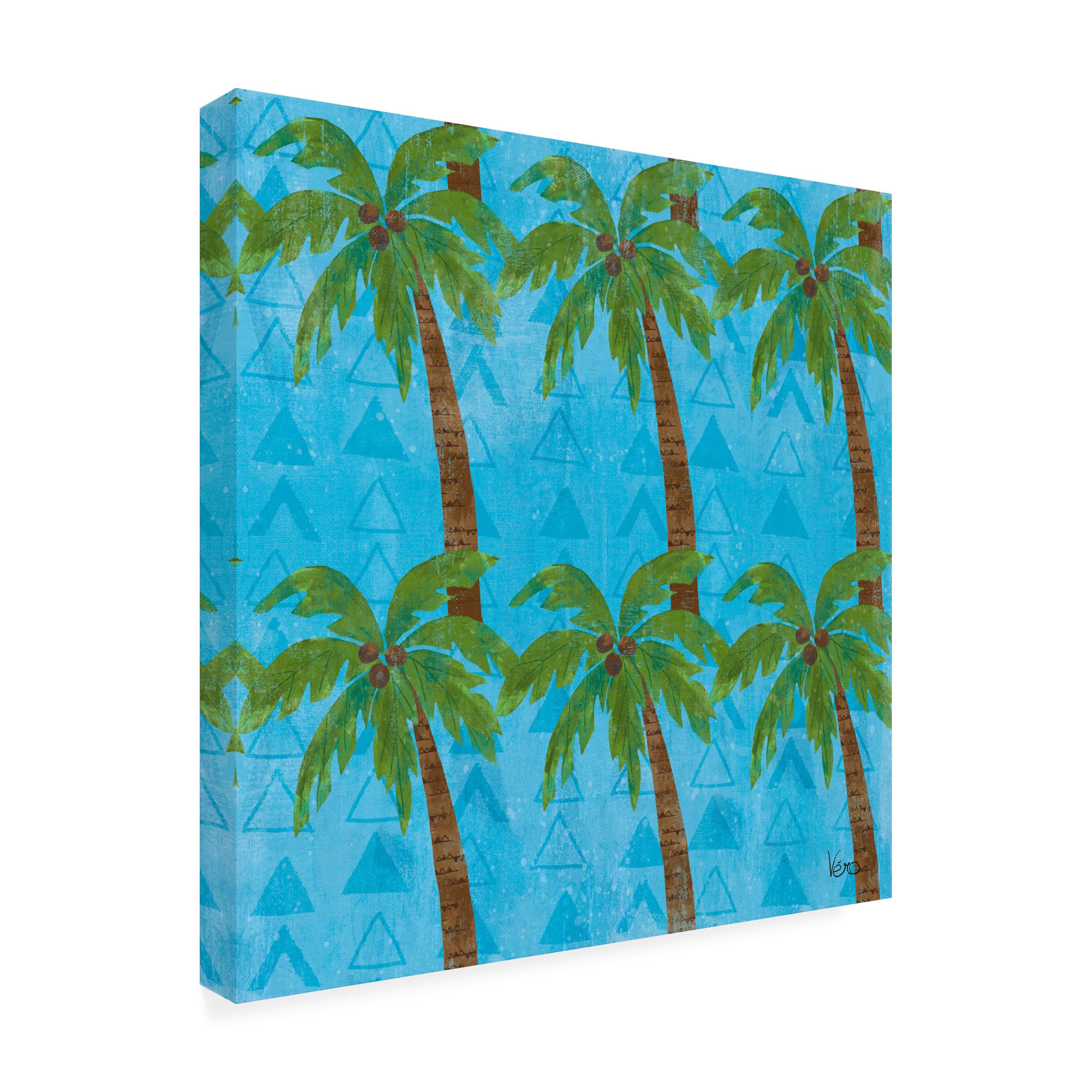Trademark Fine Art 'Good Vibes Pattern VB' Canvas Wall Art by Veronique Charron - Modern Abstract Painting for Living Room, Bedroom & Office Decor