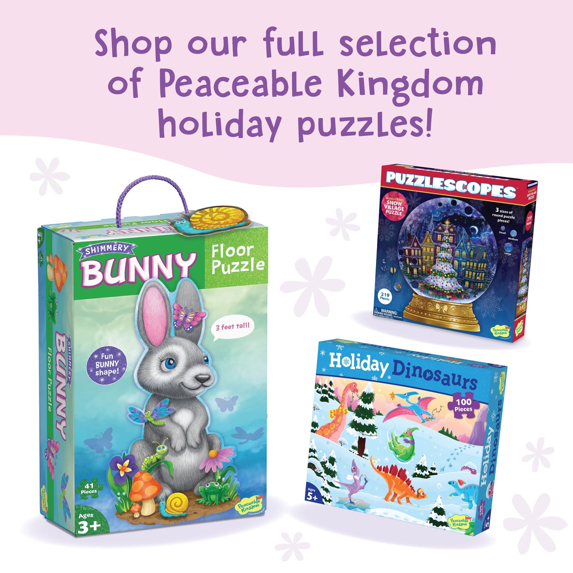 Peaceable Kingdom Easter Bunny Scratch and Sniff Scented Jigsaw Puzzle - 76 Piece Easter Gift for Kids Ages 5+ | Fun Family Activity for Easter Celebrations & Holiday Gatherings