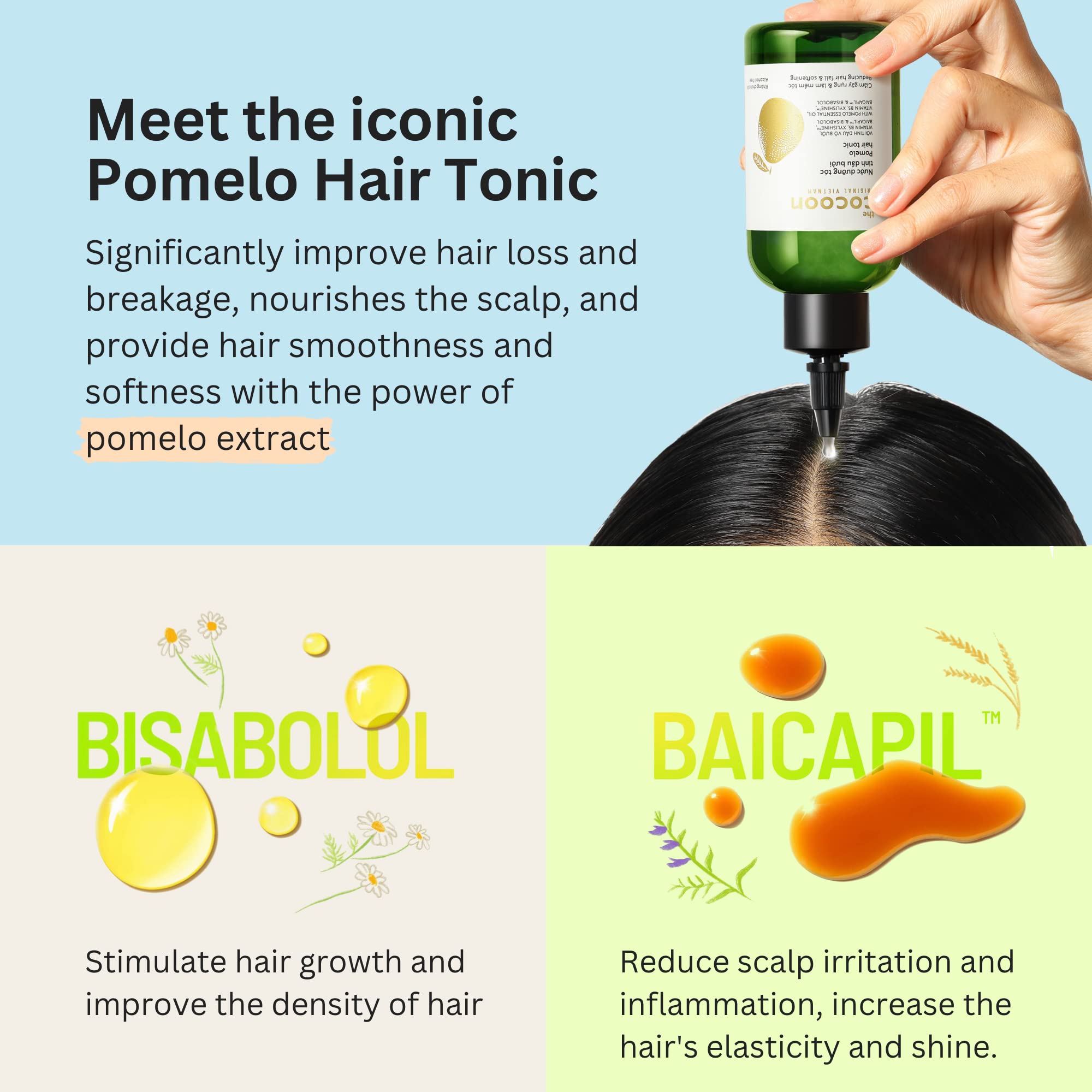 Ultimate Hair Repair Set with Pomelo Tonic, Shampoo, Conditioner & Hair Mask - Deep Nourishing & Hydrating Treatment for Damaged Hair - Salon-Quality Hair Care Kit for Dry, Frizzy & Color-Treated Hair at Home