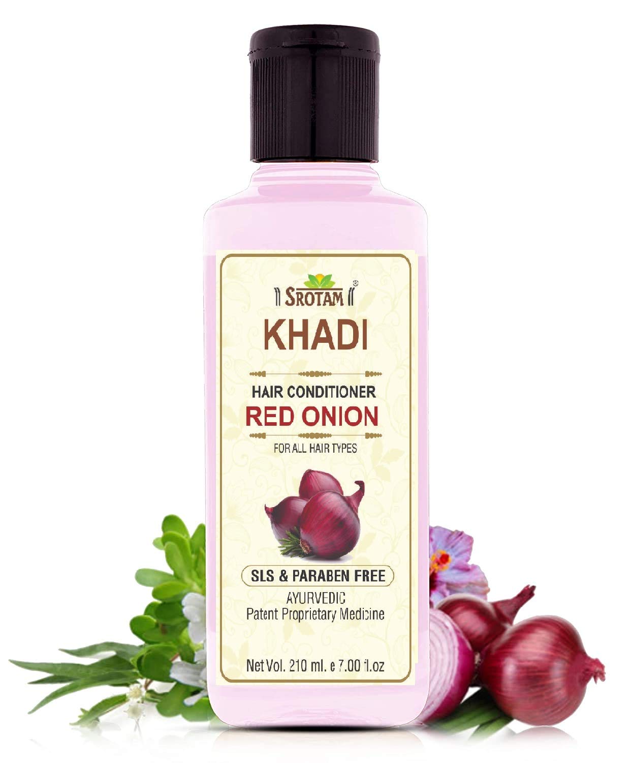 Srotam Onion Hair Conditioner for Dry & Frizzy Hair - 210ml Moisturizing Leave-In Treatment for Women & Men | Hydrates, Repairs & Nourishes Damaged Hair | Perfect for Daily Use, Salon-Like Results at Home