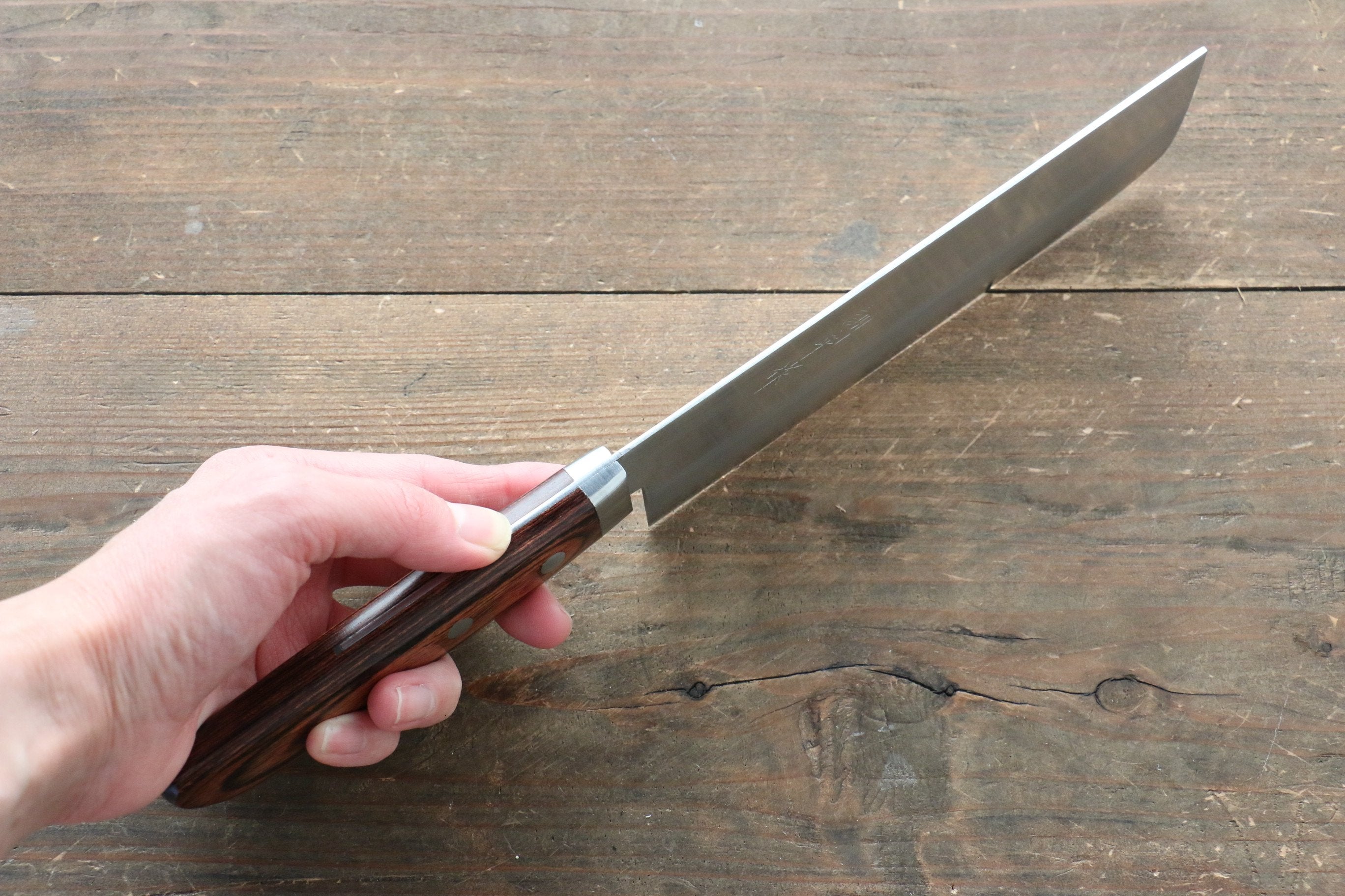 Premium Kunihira VG1 Migaki Finished Usuba 165mm Japanese Kitchen Knife with Mahogany Handle - Professional Chef Knife for Sushi, Vegetables & Precision Cutting