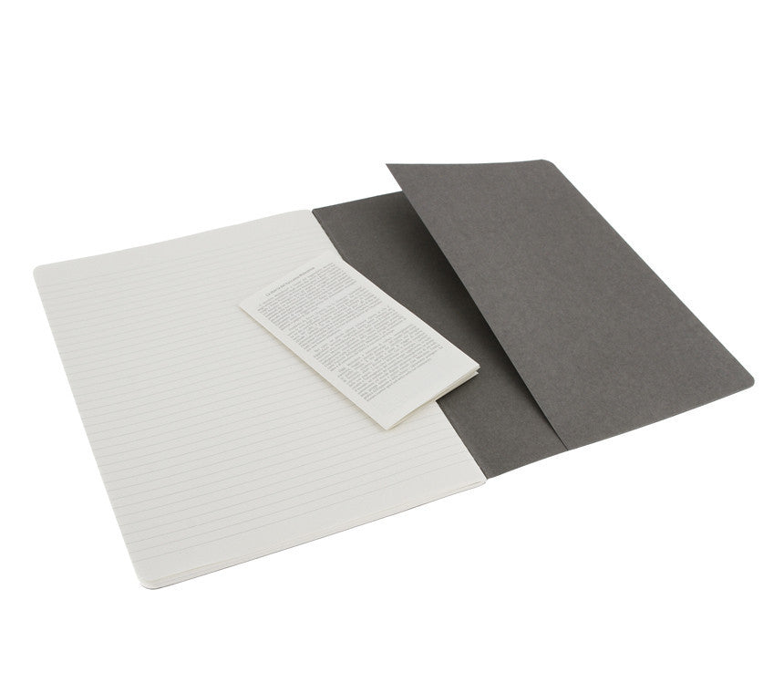 Premium Moleskine Ruled Cahier Journal Set - 3 Pack with Durable Cardboard Cover for Note Taking, Sketching & Daily Planning | Perfect for Students, Artists & Professionals