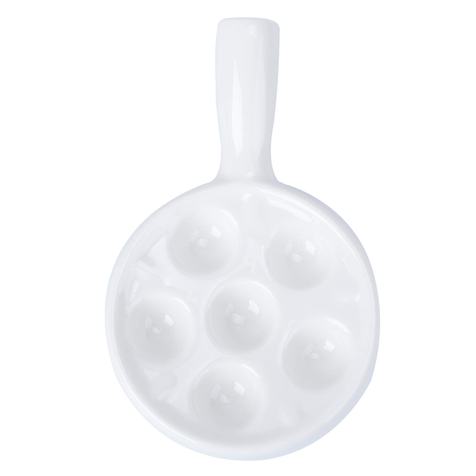 Premium Ceramic Snail Dish Set - 6 Compartment Escargot Plate for Baking, Cooking & Serving | Elegant Mushroom Design | Perfect for French Cuisine, Dinner Parties & Gourmet Appetizers