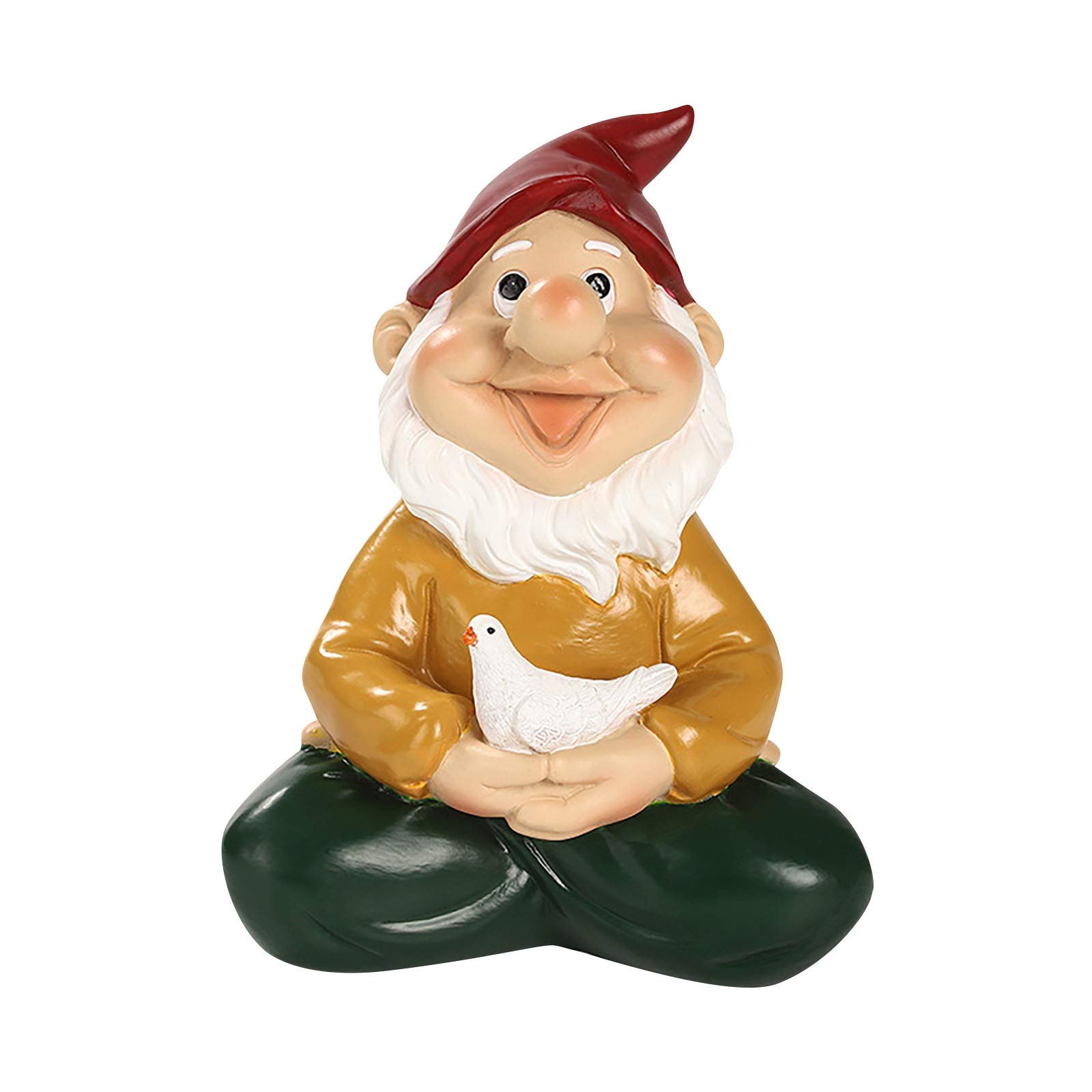 Cartoon Resin Garden Ornaments - Meditation Statues & Dwarf Figurines for Outdoor Decor, Christmas Themed Crafts | Perfect for Home Gardens, Patio Decorations & Holiday Displays
