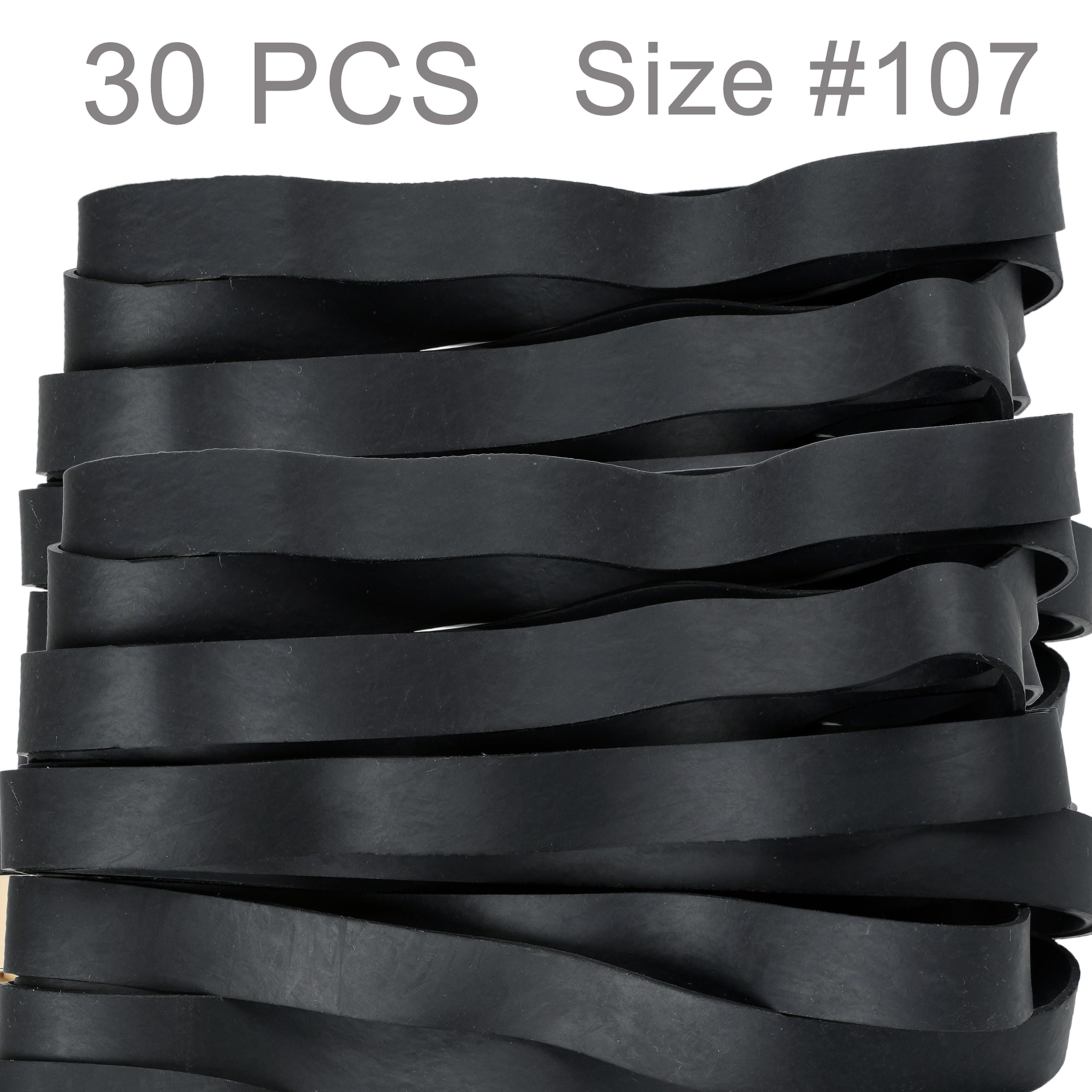 AMUU Thick #107 Wide Rubber Bands 30-Pack - Large 7