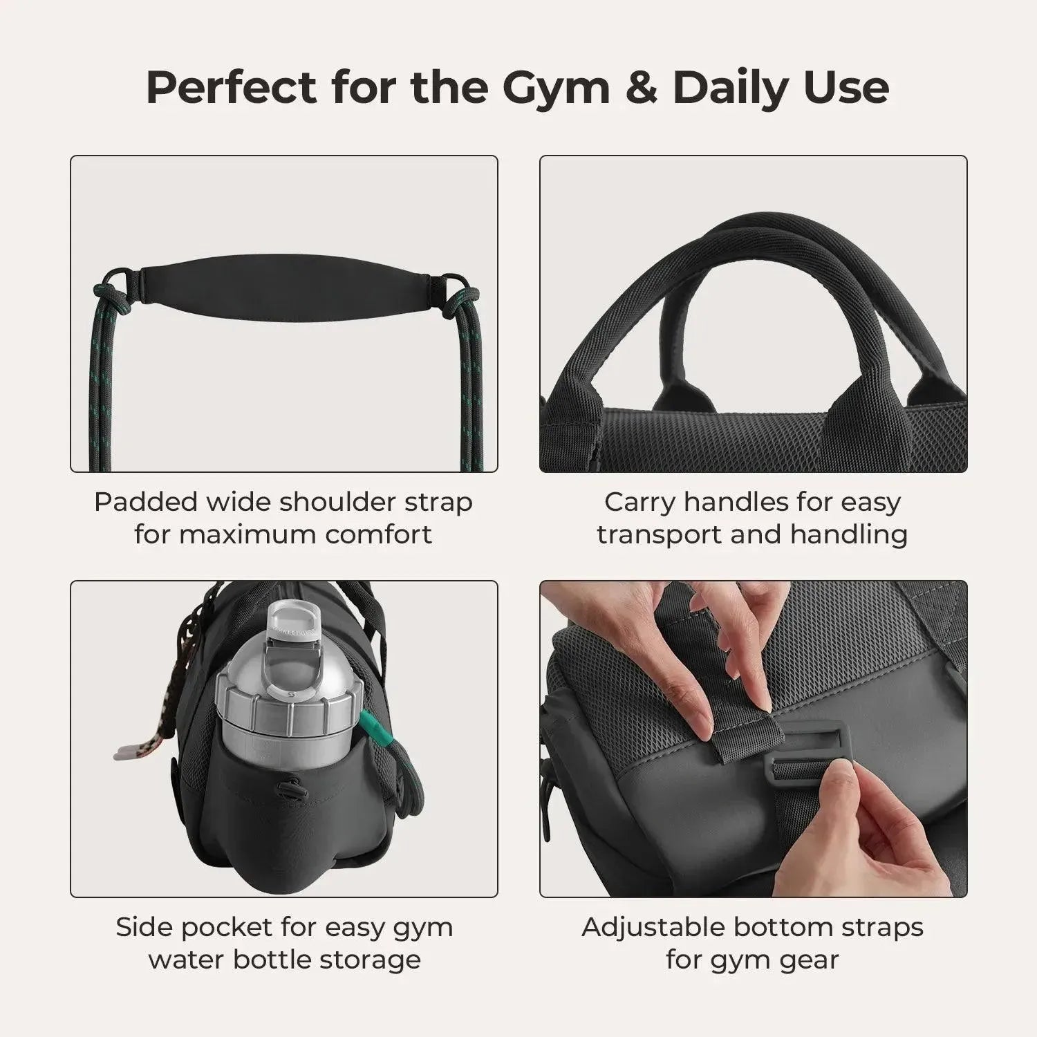 REIKI 5.5L Mini Duffle Bag - Lightweight Compact Gym Bag for Workout, Yoga, Travel & Sports - Water-Resistant Small Duffel for Men & Women