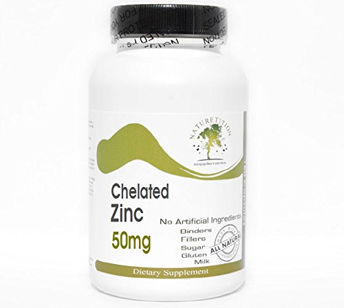 Chelated Zinc 50mg Supplement - 100 Capsules | Pure & Additive-Free | Naturetition | Immune Support & Wellness Boost for Adults