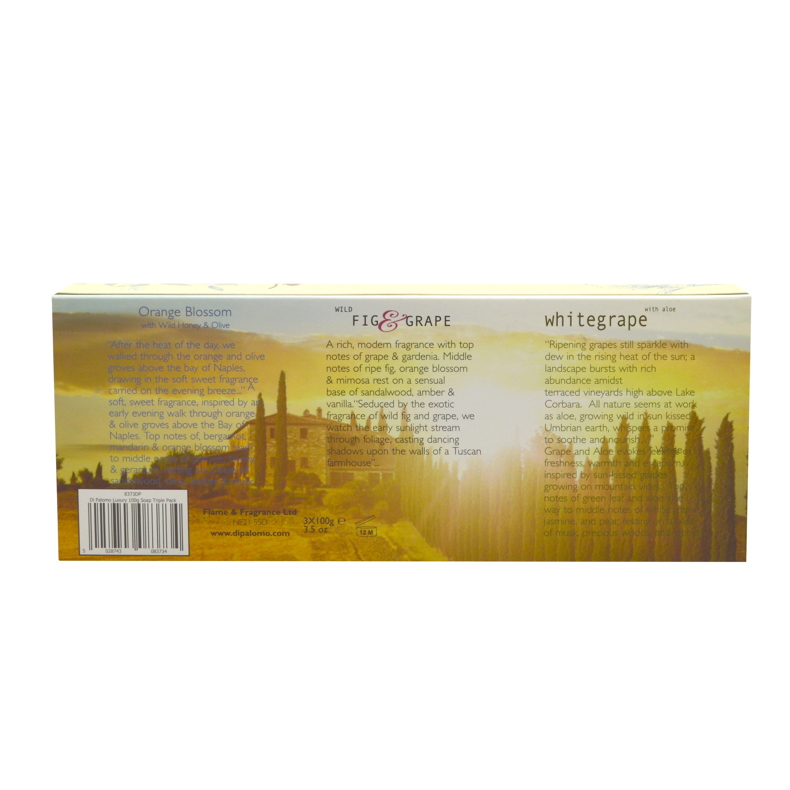 Di Palomo Luxury Hand Soap Trio - 3 x 100g Organic Soap Bars for Dry Skin, Gifts for Her, Bathroom & Kitchen Use