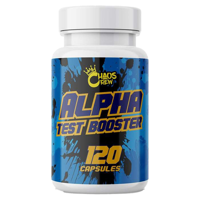 Chaos Crew Alpha Test Booster 120 Caps - Natural Testosterone Support for Men, Muscle Growth & Energy Supplement - Perfect for Workout, Gym & Fitness Enthusiasts