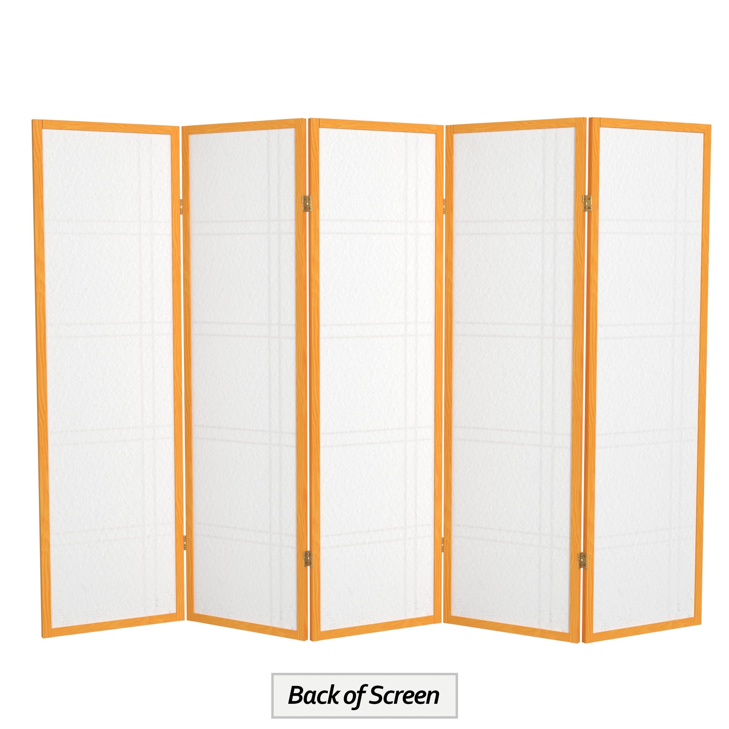 Red Lantern DC60-HON-5P 5-Panel Honey Room Divider - Traditional Asian Style Folding Screen for Home Decor, Office Partition & Event Backdrop