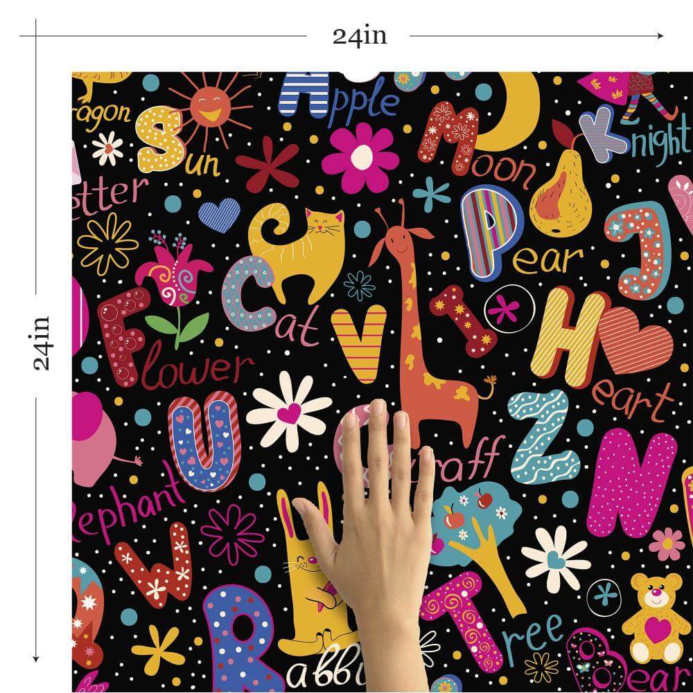 Neon Fantasy Kids Removable Peel & Stick Wallpaper - 1627 - Perfect for Nursery, Bedroom, and Playroom Decor