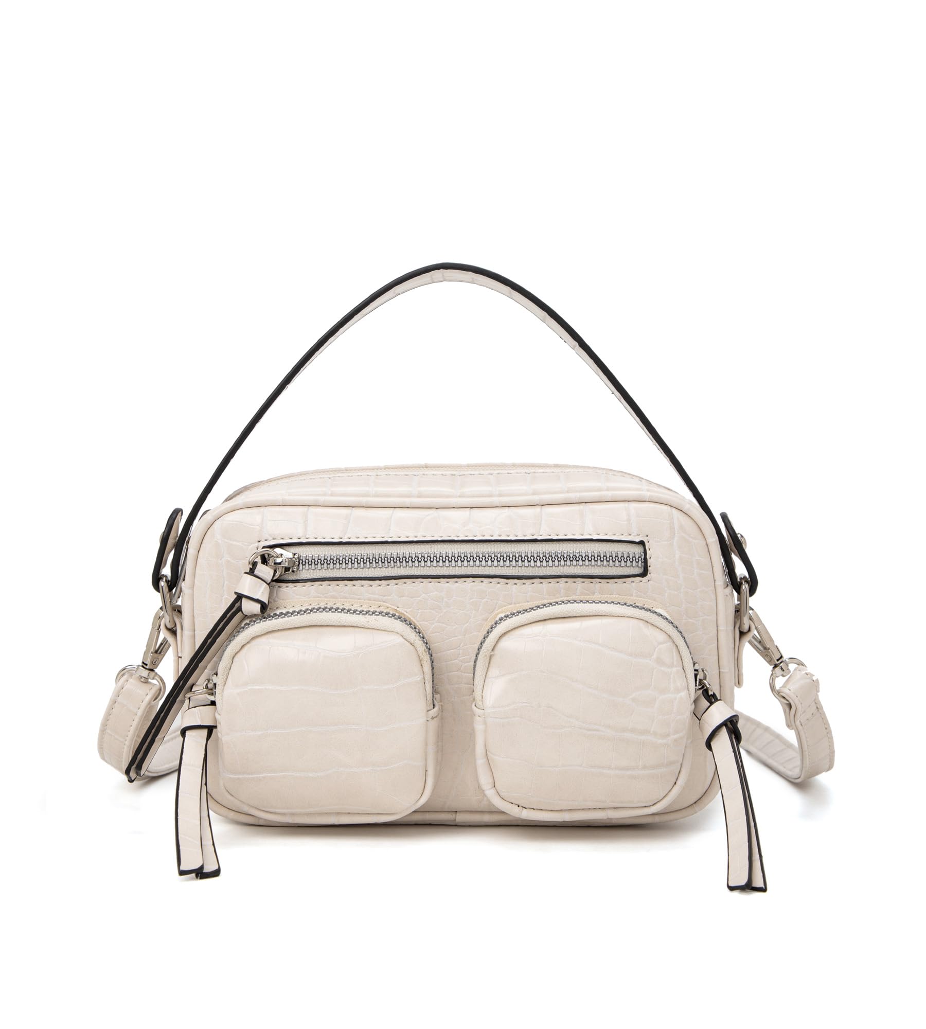 Women's Crocodile Pattern Leather Crossbody Bag with Removable Strap - Perfect for Travel & Daily Use