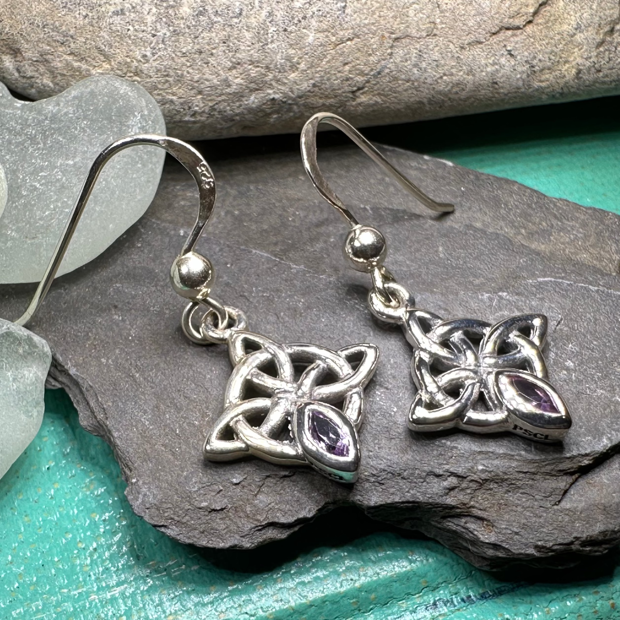 Celtic Knot Earrings for Women - Sterling Silver Irish Claddagh Dangle Earrings - Perfect for St. Patrick's Day, Weddings & Celtic-Themed Events