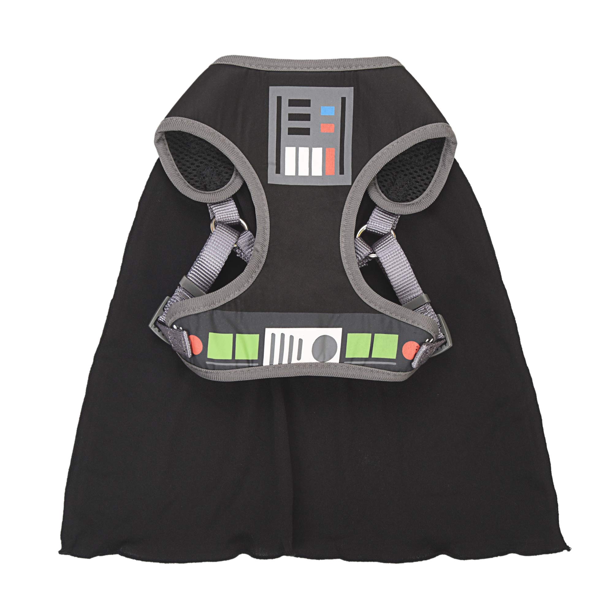 Star Wars Darth Vader Pet Costume Harness for Small Dogs - No Pull Adjustable Dog Vest with Hood | Cute Cosplay Outfit for Halloween, Cosplay Parties & Pet Photo Shoots | Perfect Gift for Star Wars Fans (Size S, Black)