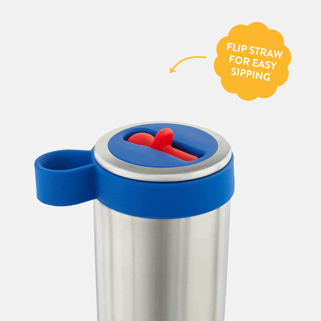 Glacier Flip Straw Lid - Leak-Proof & Durable Reusable Water Bottle Lid for Travel, Gym, and Outdoor Activities