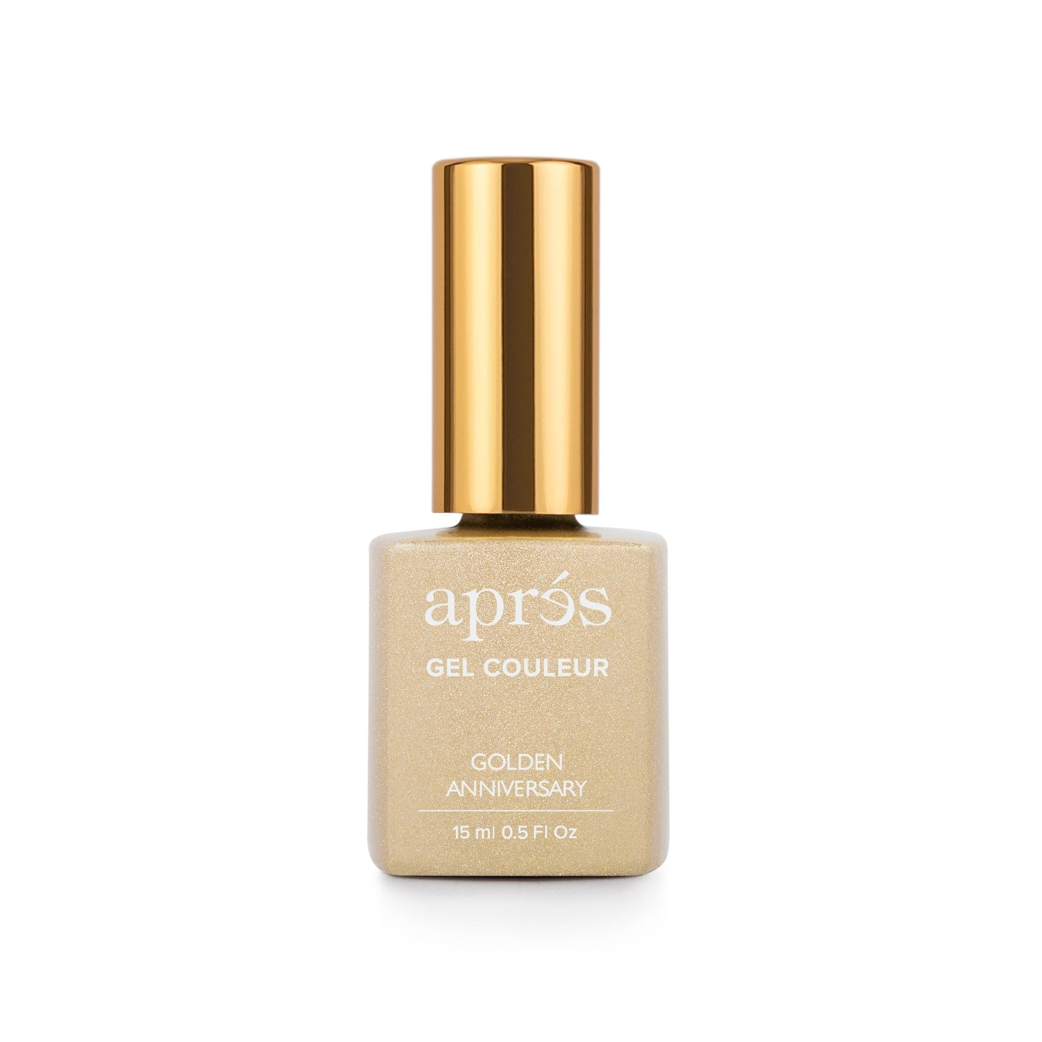 Apres Gel Polish Golden Anniversary - Long-Lasting Nail Polish for Gel Manicures | Perfect for Special Occasions & Celebrations