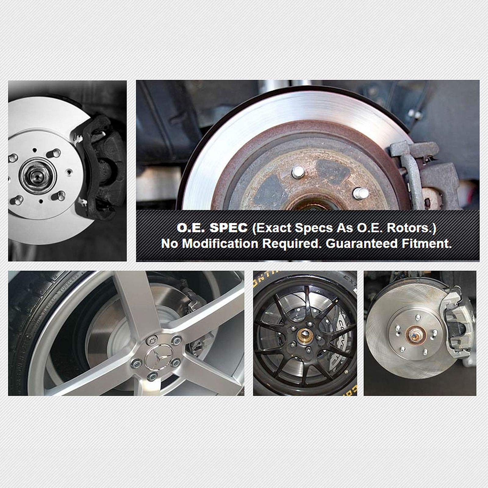 BRAKELABS POWERSPORT Rear Brake Pads and Rotors Kit - Ceramic Brake Pads & Rotors for 2012-2020 Ford F-150 | High-Performance Braking System for Trucks, SUVs & Off-Road Vehicles