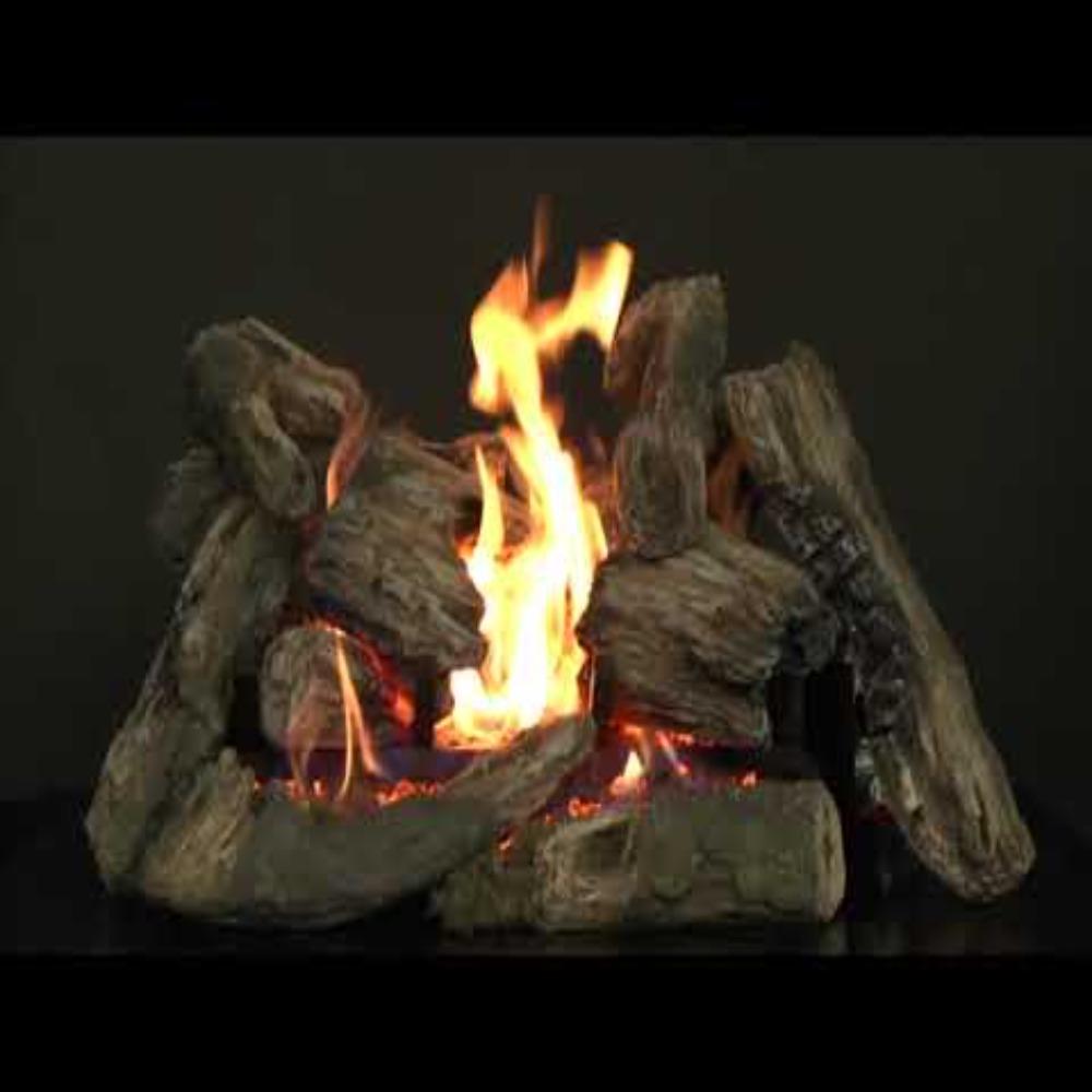 Majestic Wood Burning Fireplace Log Set - Traditional Hearth Kit for Outdoor Courtyard & Patio | Perfect for Backyard Gatherings & Cozy Evenings