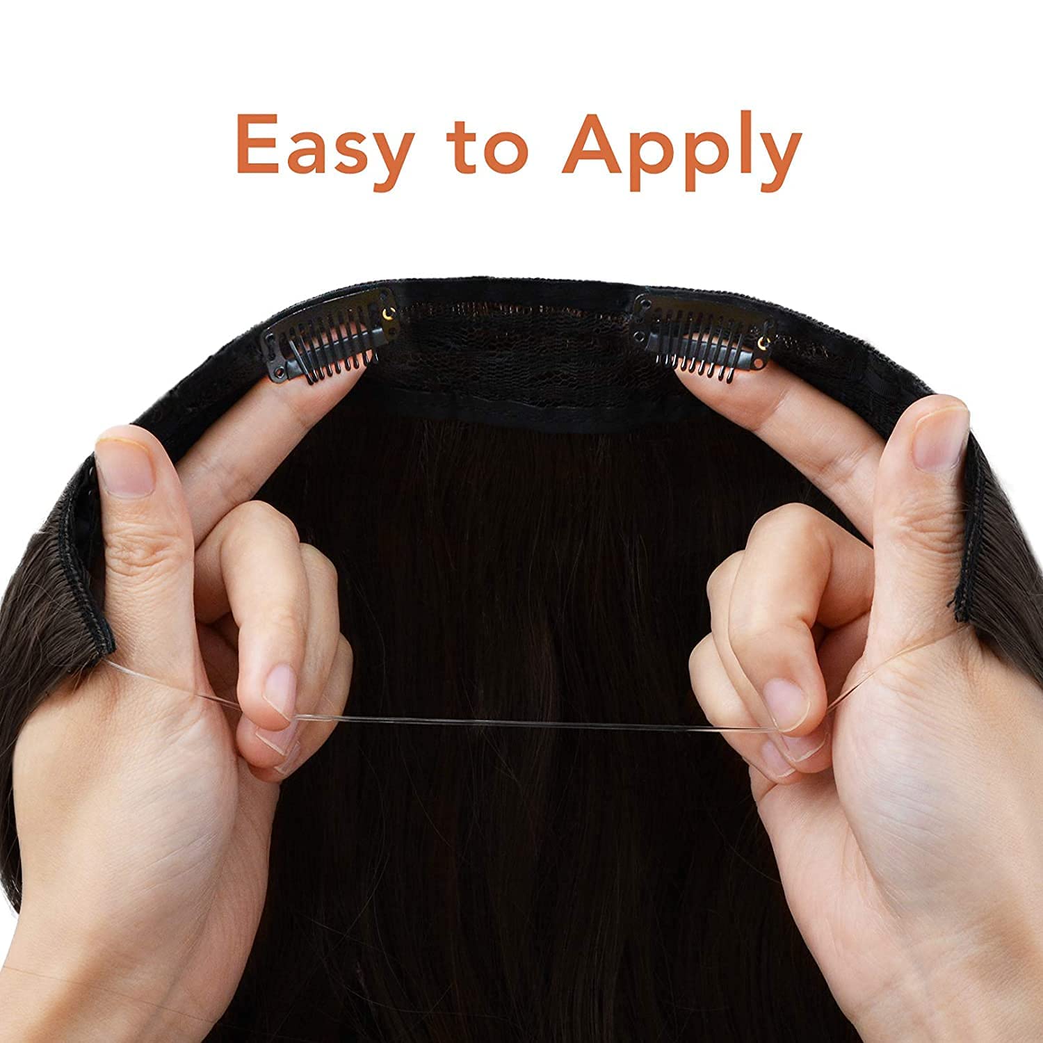 TRESSED UP HAIR Extensions - Invisible Transparent Wire Adjustable Hairpiece with Secure Clips | Curly Wavy Crown Secret Extensions for Women | Perfect for Weddings, Parties & Daily Volume Boost