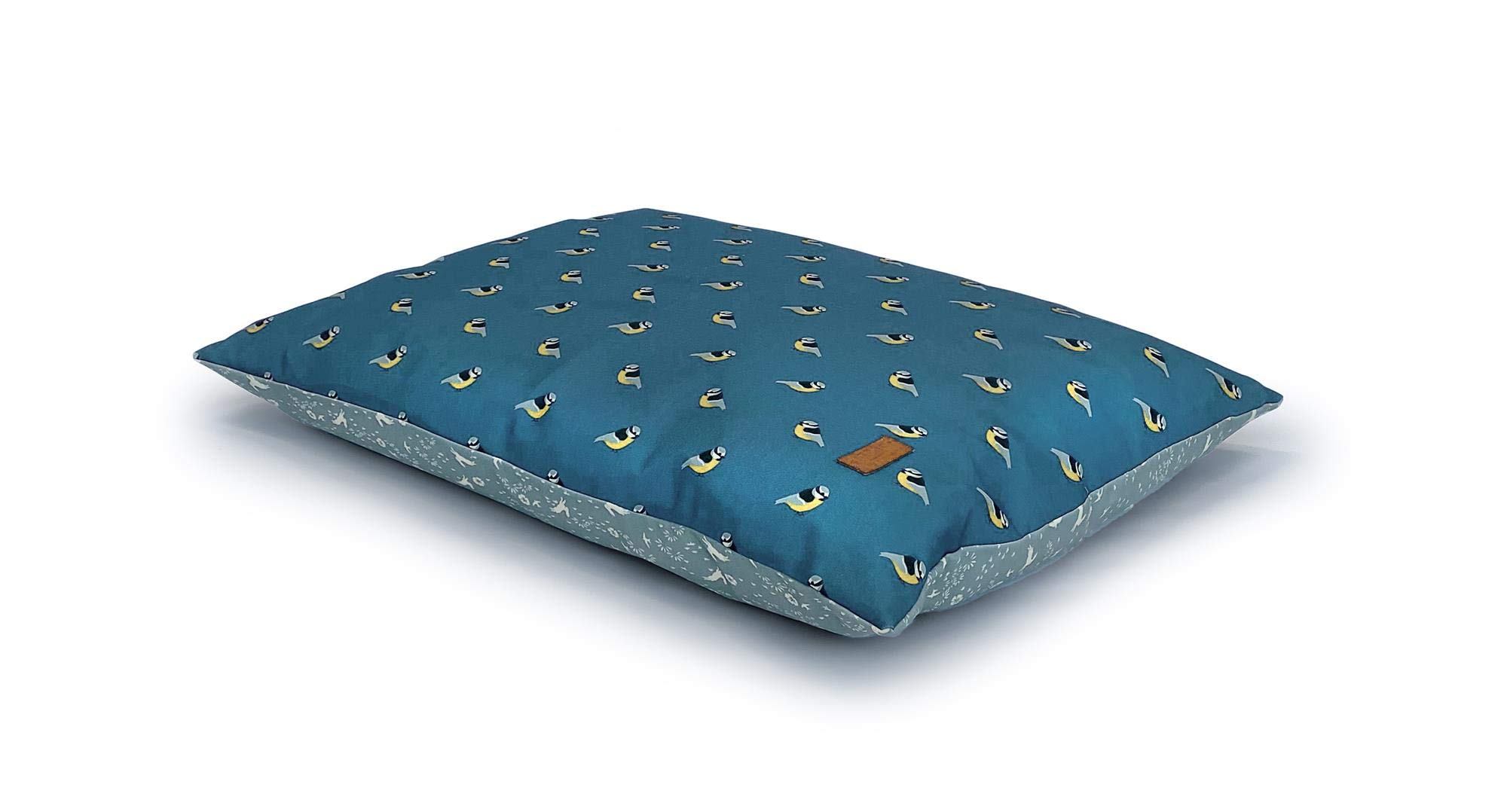 FATFACE Flying Birds Blue/Teal Super Soft Deluxe Pet Dog/Puppy Sustainable Deep Duvet Medium - Perfect for Cozy Nights and Comfortable Pet Beds