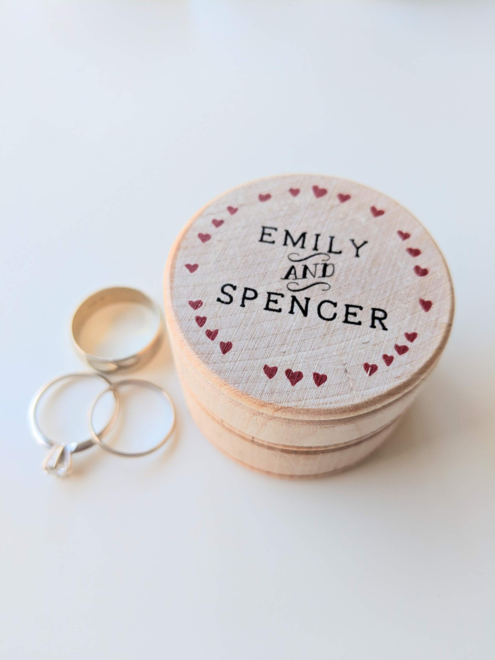 Personalized Ring Bearer Box - Custom Wedding Ring Box for Boho & Rustic Weddings - 12 Unique Design Choices - Perfect for Proposal, Vow Renewal & Bridal Shower Gifts