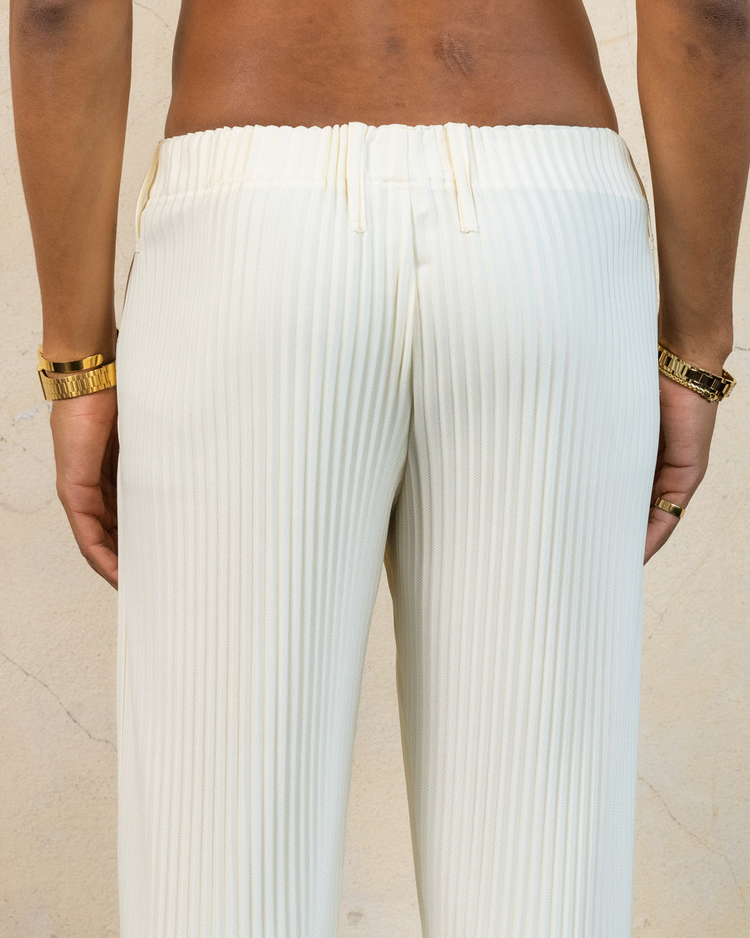 404 Harbour Plisse Pants in Ecru - Stylish and Comfortable Women's Casual Pants for Everyday Wear, Office, and Travel