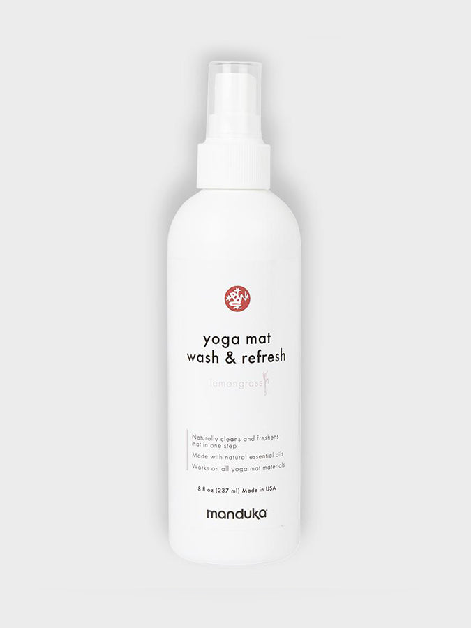 Manduka Yoga Mat Cleaner 8oz (237ml) - Natural & Eco-Friendly Yoga Mat Spray for Deep Cleaning & Refreshing - Perfect for Home, Studio & Travel Use