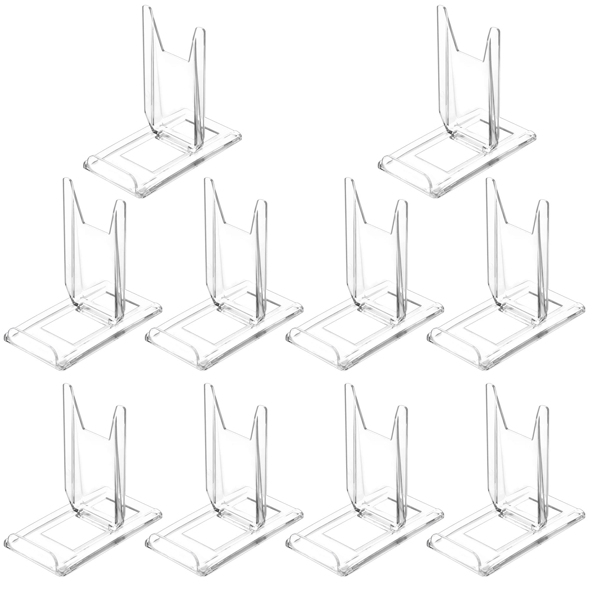 10 Sets Adjustable Acrylic Display Stand for Plates, Purses, Clutch Bags, Pictures, Platters, Books, Tableware, Stationery, Gameboy Handhelds & N64 Controllers - Perfect for Retail Stores, Home Decor, and Gaming Collections