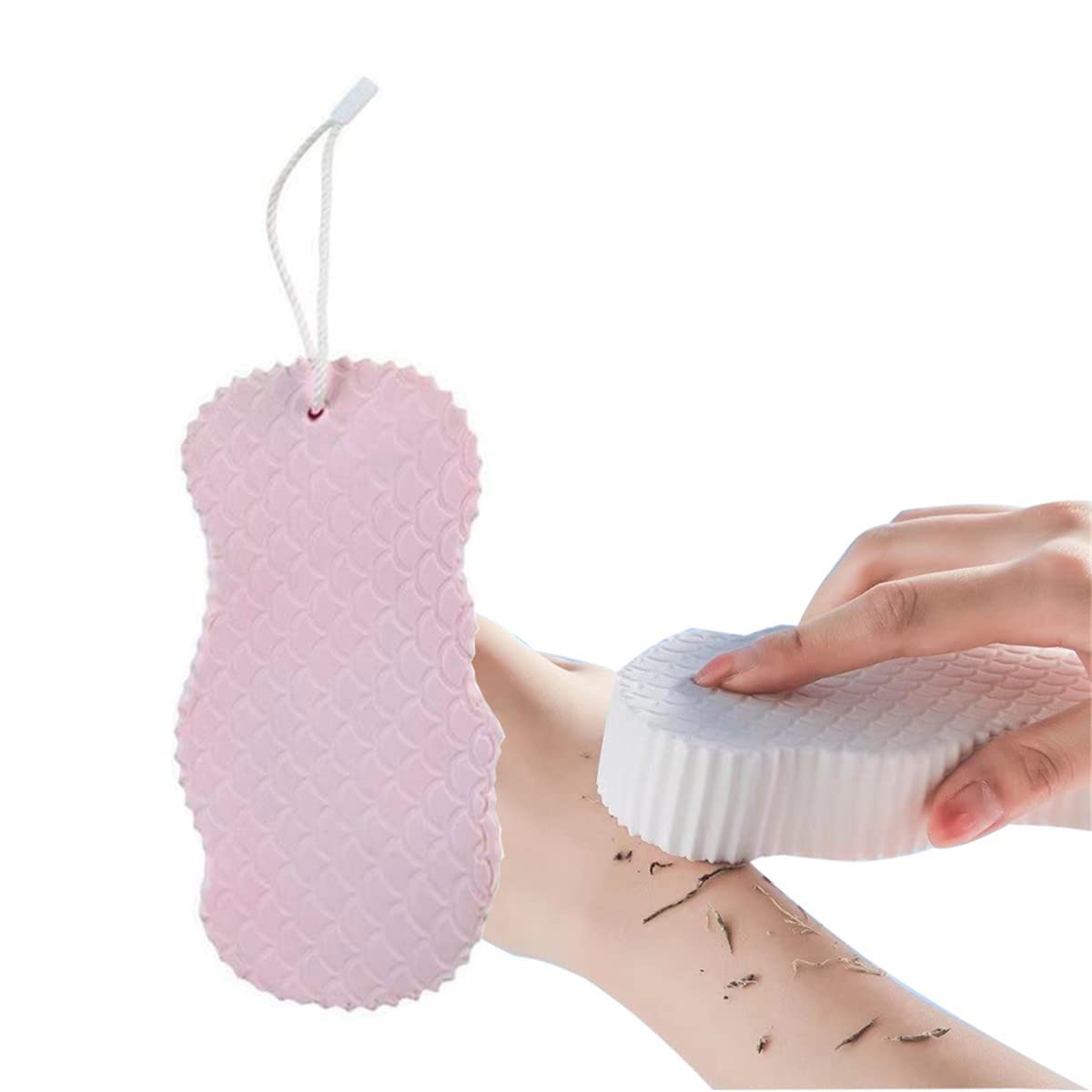 Exfoliating Bath Sponge for Women & Men - Super Soft 3D Shower Brush for Dead Skin Removal & Body Scrub - Spa Quality Exfoliator for Smooth Skin (Pink) - Perfect for Daily Shower, Dry Brushing & Home Spa Treatments