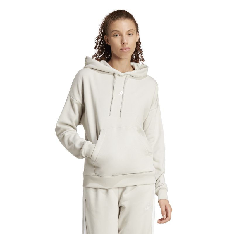 Adidas Women's Essentials Small Logo Hoodie - Cozy Fleece Pullover for Casual Wear, Gym & Lounge | Perfect for Workouts, Errands & Relaxing at Home