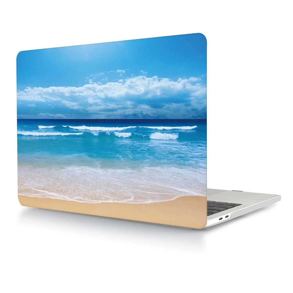 Durable Hard Shell Case for MacBook Pro 16 Inch (M1 Pro/Max, Model A2485 2021) - Blue Sea | Protective Cover with Touch ID Access | Perfect for Work, Travel & School