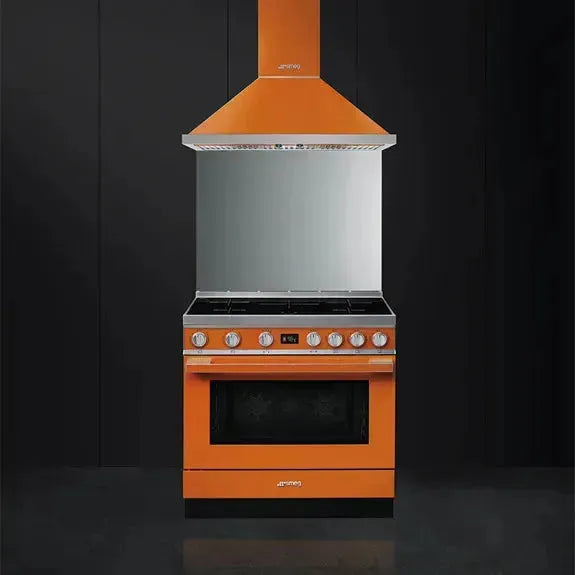 Smeg 90cm Portofino Induction Cooktop in Burnt Orange - Premium Italian Kitchen Appliance for Modern Home Cooking & Entertaining