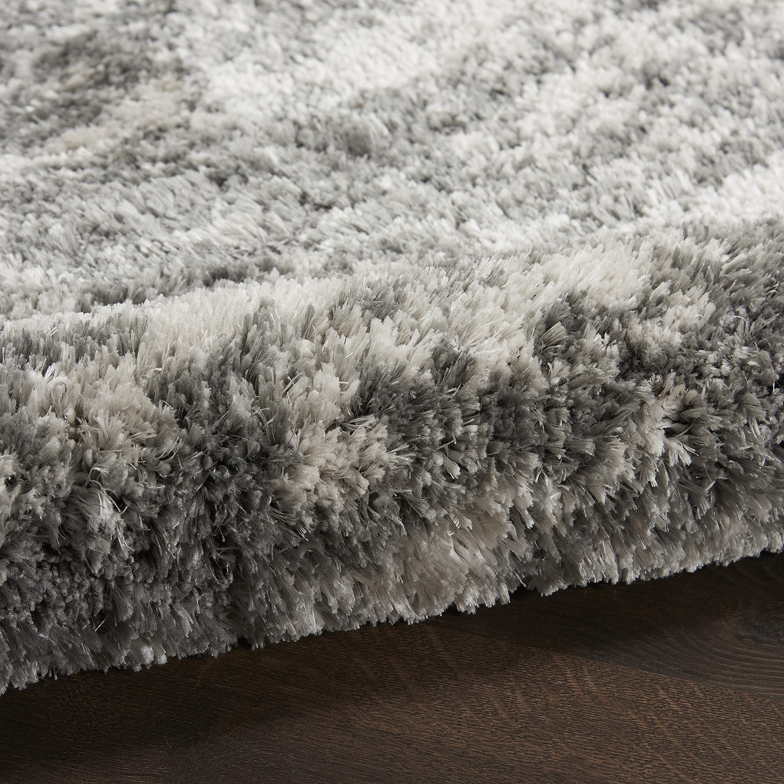 Nourison Luxurious Shag Abstract Charcoal Grey 4' x 6' Area Rug - Soft Plush Easy Clean Non-Shedding Carpet for Bedroom, Living Room, Dining Room & Kitchen Decor (4x6) | Perfect for Cozy Home, Modern Apartment & Office Spaces