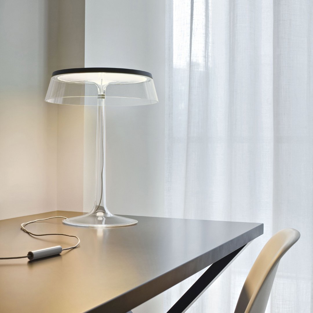 Bon Jour T Table Lamp - Modern LED Desk Lamp with Adjustable Brightness for Home Office, Bedroom, and Study Room Lighting