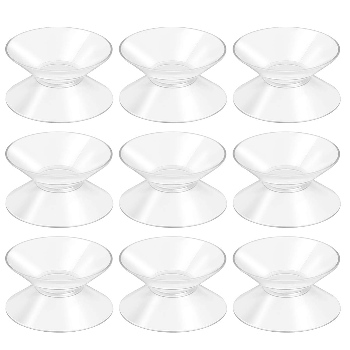 10pcs 30mm Double Sided Suction Cups - Strong Hold for Bathroom & Kitchen