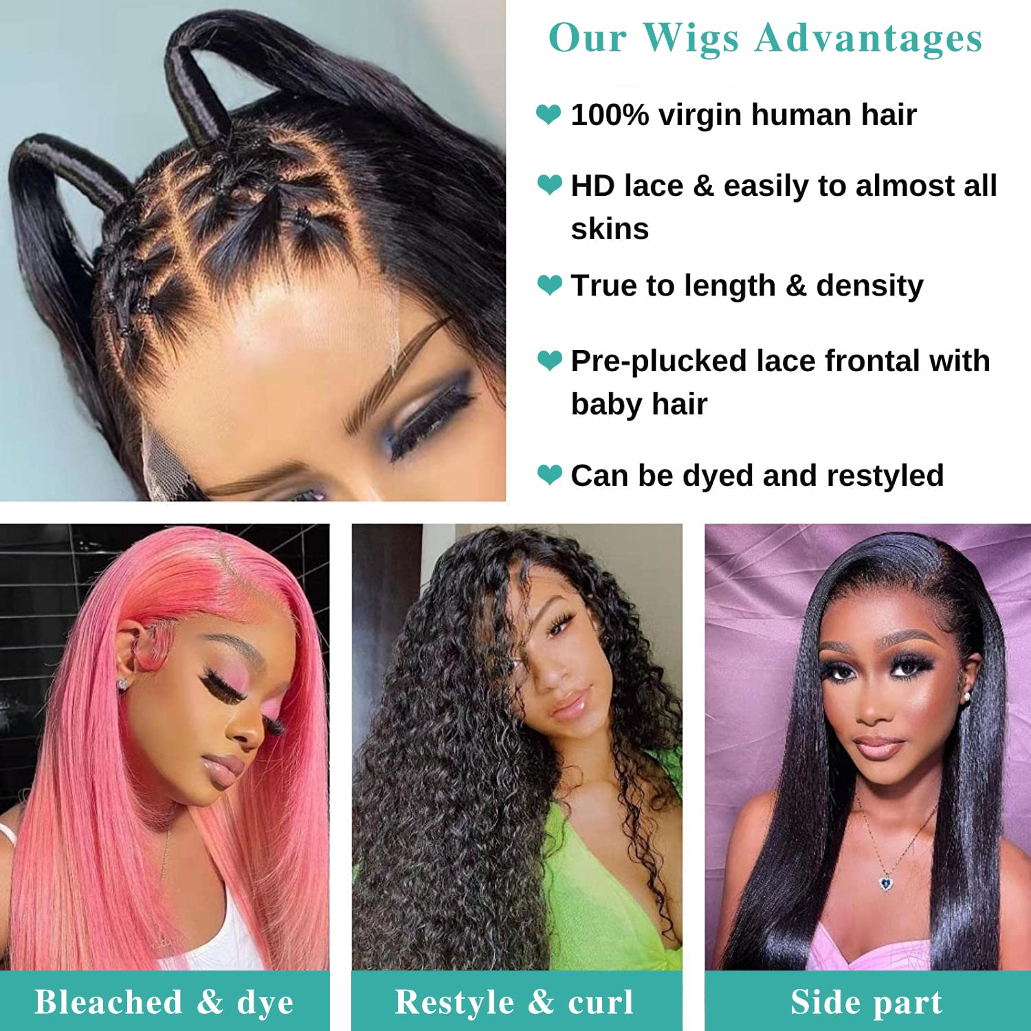 5x5 HD Lace Closure Wigs Human Hair - Body Wave Lace Front Wigs for Black Women - Glueless Pre Plucked Pre Cut 180 Density Transparent Lace Wig - Perfect for Daily Wear, Parties & Special Occasions