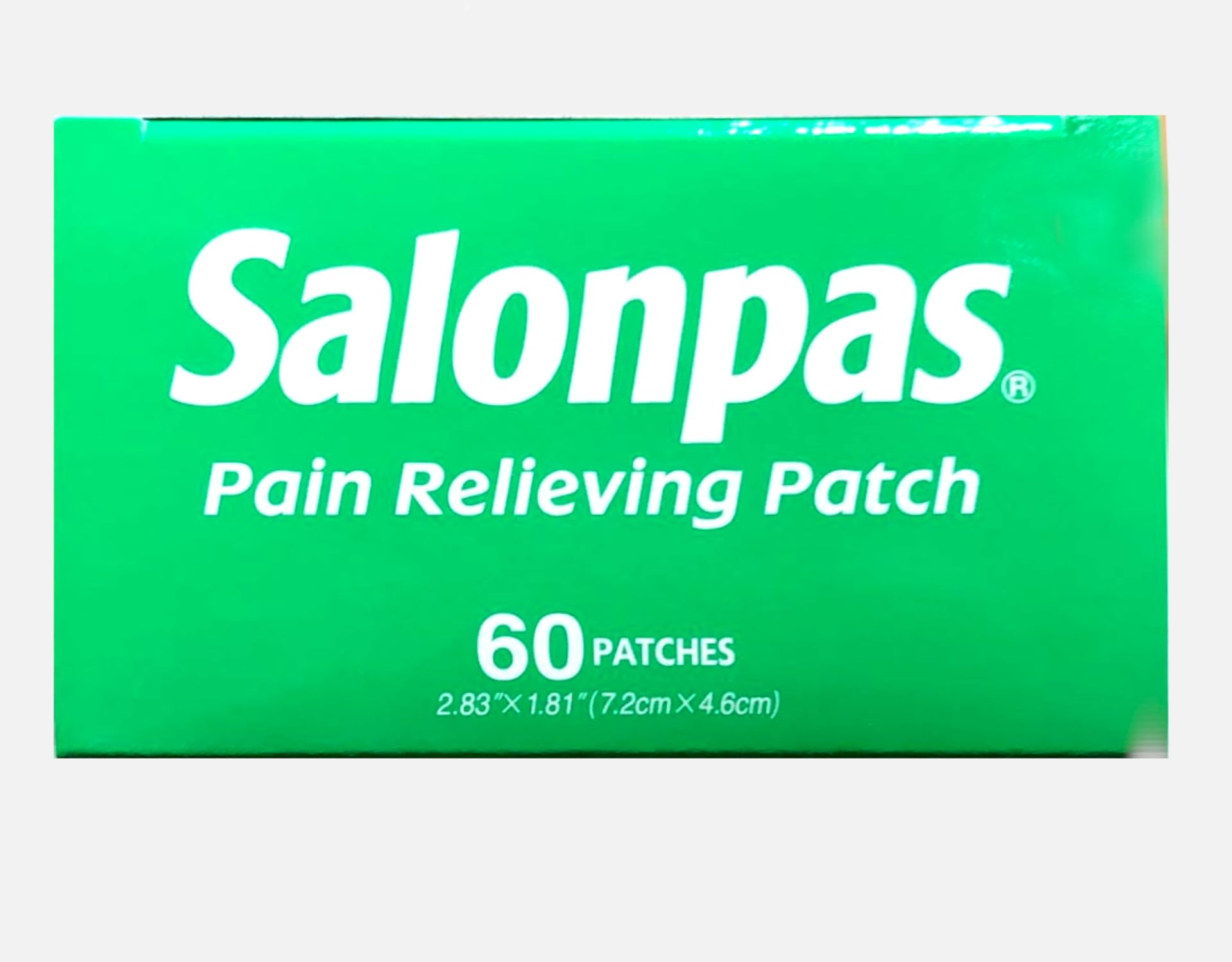 Salonpas Pain Relieving Patch for Back, Neck, Shoulder & Knee Pain Relief - 8 Hour Fast-Acting Muscle Soreness Relief - 60 Count (Pack of 2) - Perfect for Workout Recovery, Arthritis & Chronic Pain Management