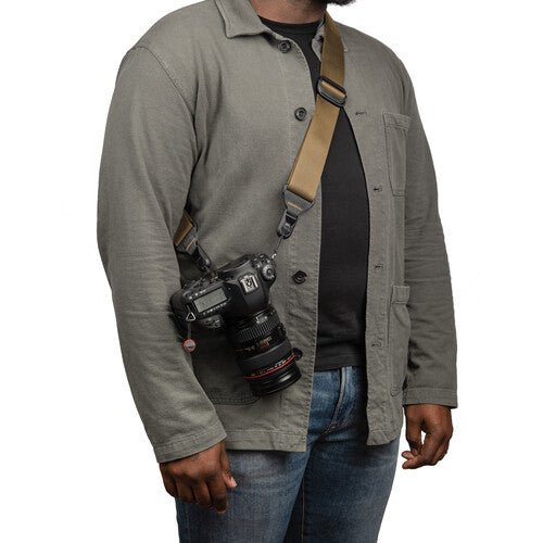 Peak Design Slide Camera Strap (Coyote) - Adjustable & Comfortable Neck Strap for DSLR & Mirrorless Cameras - Perfect for Travel, Hiking & Outdoor Photography
