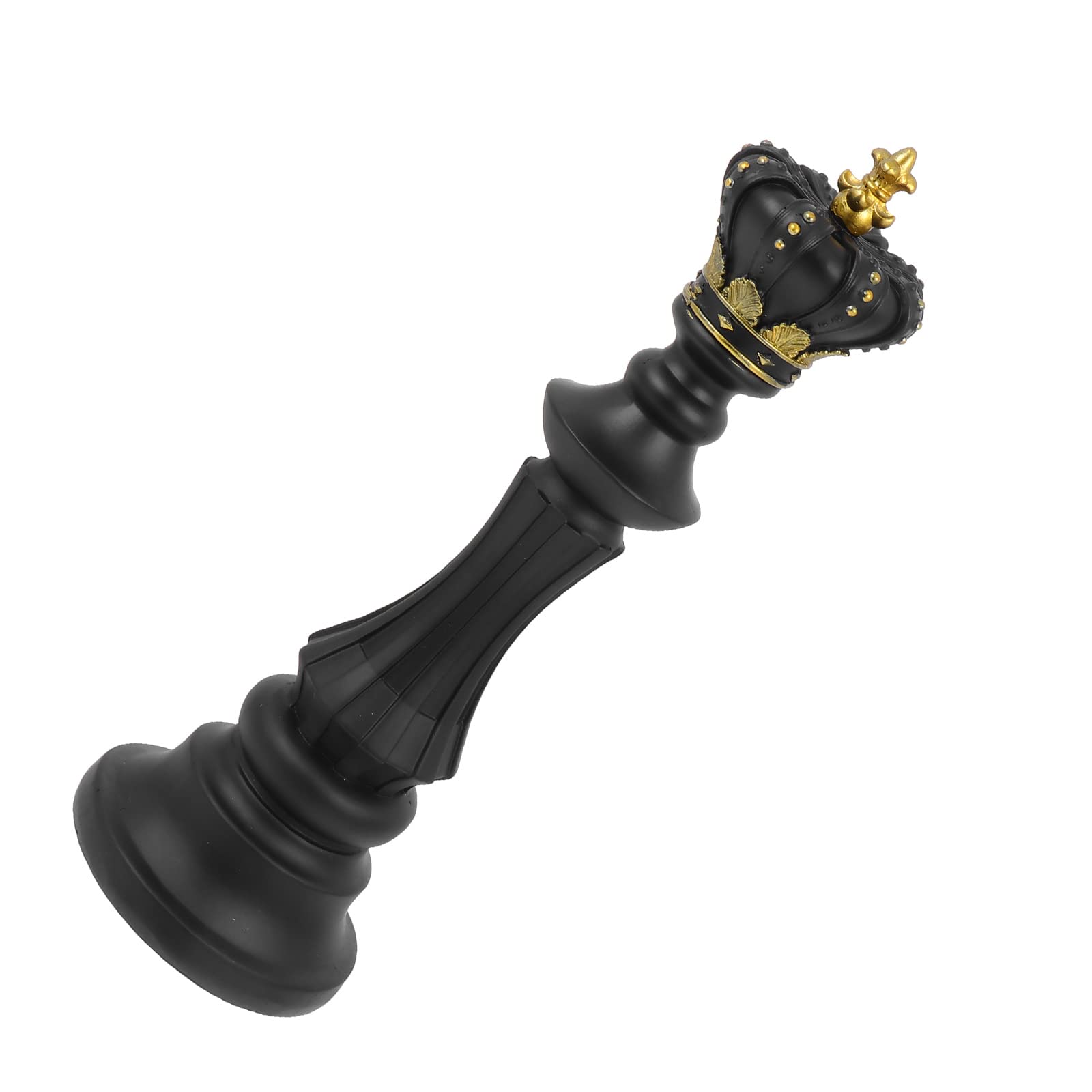 BESPORTBLE Black Resin Chess King Decor - Elegant Office, Hotel & Home Desktop Ornament for Chess Lovers | Perfect for Game Rooms, Office Desks & Luxury Home Decor