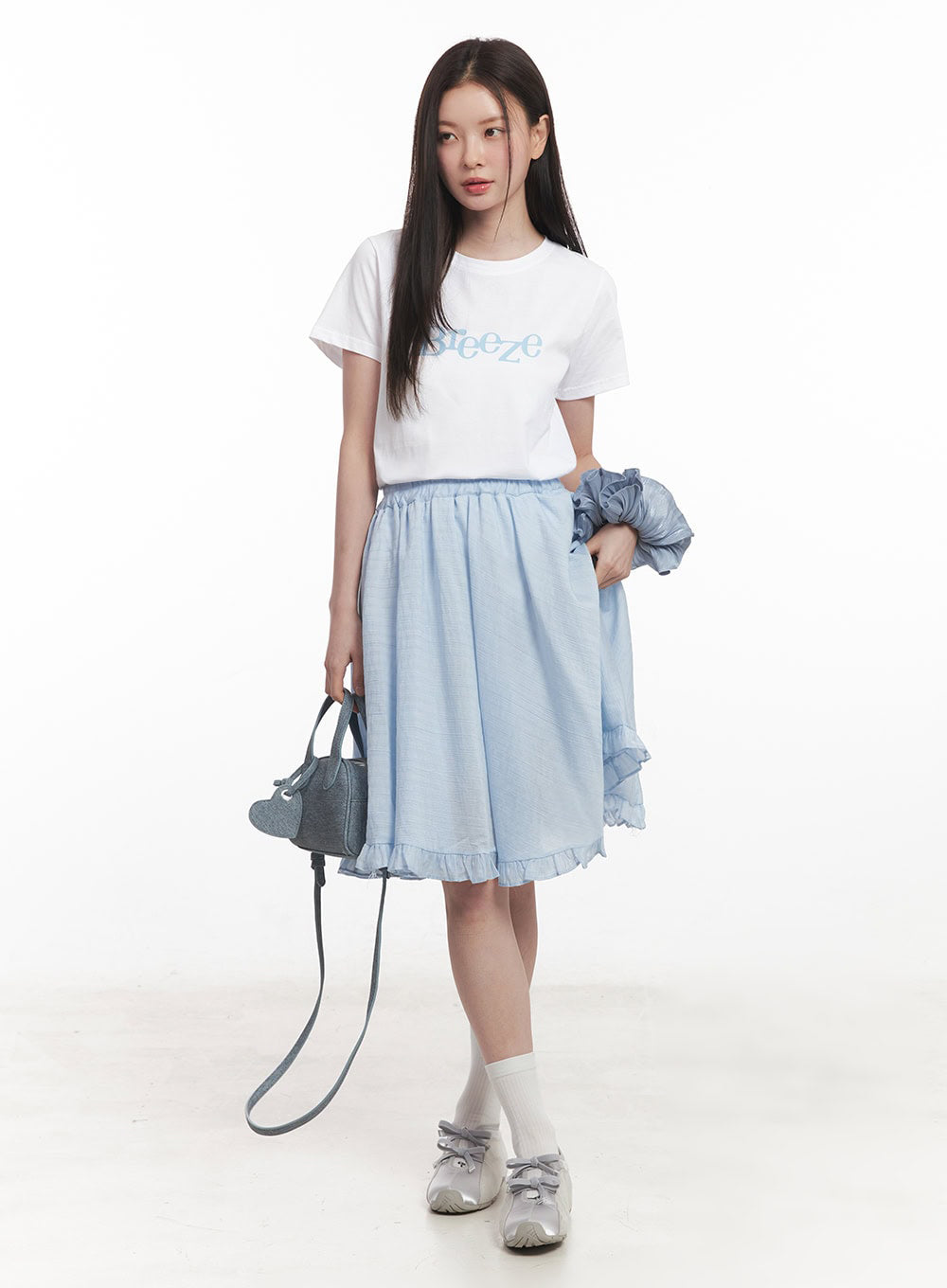 Frill Flare Midi Skirt for Women - Elegant A-Line Summer Skirt with Ruffles | Perfect for Beach, Party & Casual Wear