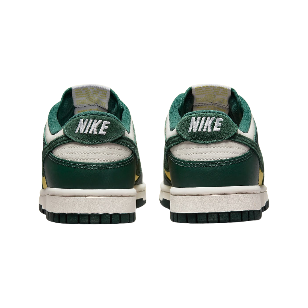 Nike Women's Dunk Low Sneakers - Sail Noble Green Retro Running Shoes for Women | Casual Wear, Gym Workouts & Street Fashion